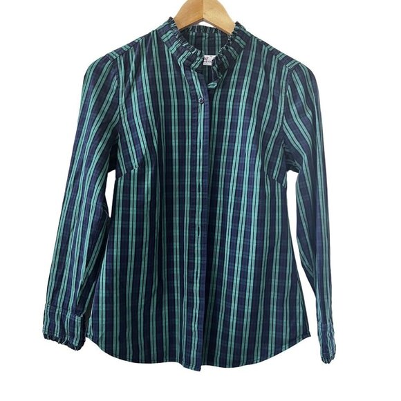 Vineyard Vines Womens Multicolor Plaid Collared Long Sleeve Button-Up Shirt Sz 2 - Picture 1 of 10